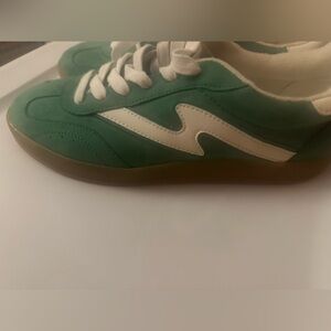 Madden Girl Green and White Sneakers